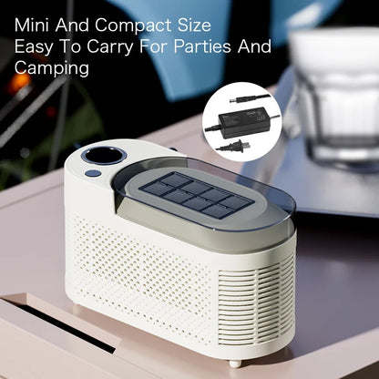 Electric Small Ice Maker Home Dormitory Office Camping Ice Automatic Ice Making Box Ice Machine Home Car Dual Use 12/110/220V