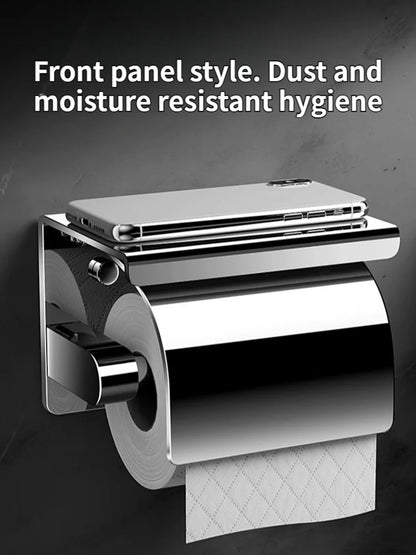 Stainless Steel Paper Towel Holder Without Punching Wall-Mounted Kitchen Roll Holder Toilet Paper Holder Bathroom Towel Rack