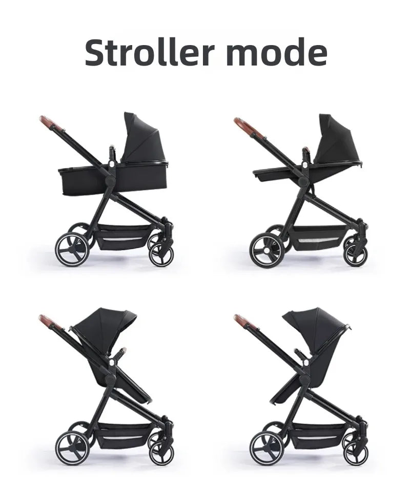 Portable pet stroller, dual-mode stroller that can carry both pets and babies at the same time, multifunctional and foldable,  pet carrier