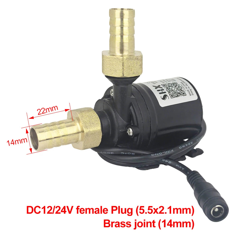 Ultra Quiet Water Pump Mini DC12V/24V Brushless Motor Submersible Aquarium Water Pump Adapter Pond Fountain For Fish Tank Garden