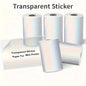 57mmx3m Clear Thermal Sticker Roll - Custom Design/Graphics Labels for T02/M02X/M02L Mini Printers Photo/Study/Journal/Christmas
