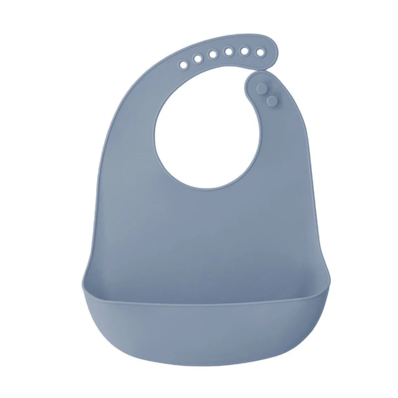 1PC Portable Baby Silicone Bib Ultra-thin Silicone Drool Bag Waterproof And Easy To Clean A Bib For Feeding Children And Infants