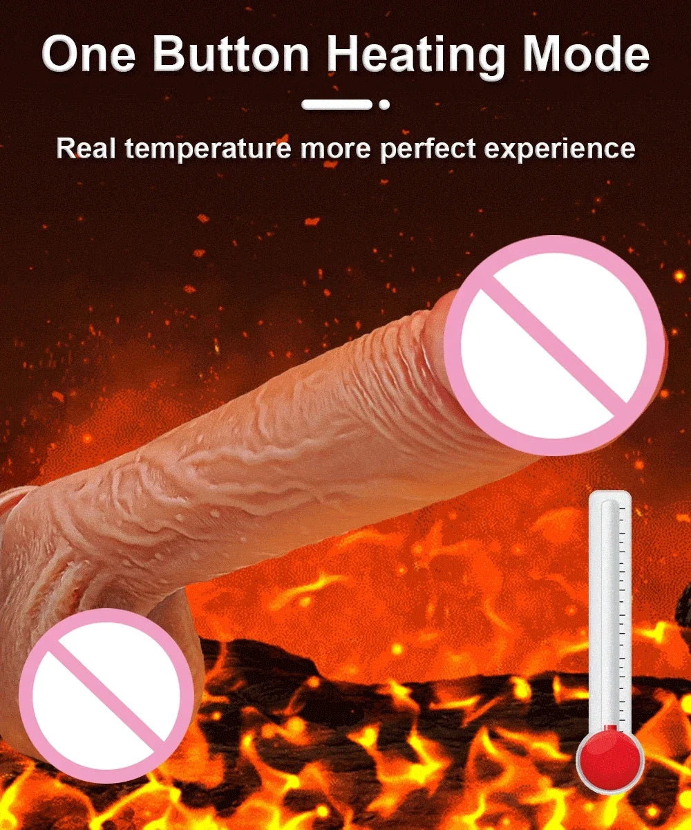 Realistic Large Dildo Vibrator Penis Telescopic Swing Heating Silicone Dildos for Women Remote Control Vibrators Sex Toys