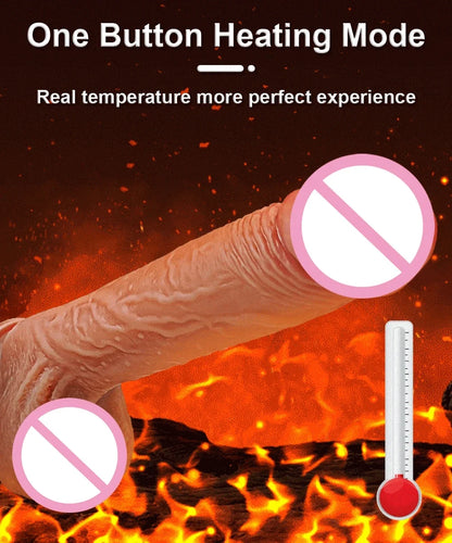 Realistic Large Dildo Vibrator Penis Telescopic Swing Heating Silicone Dildos for Women Remote Control Vibrators Sex Toys