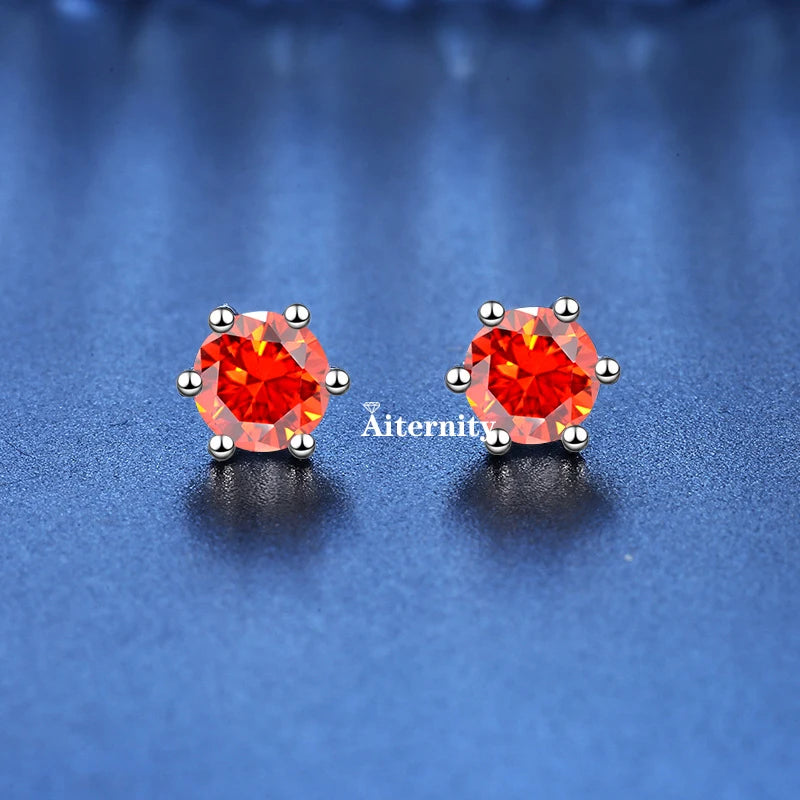 18K Plating Earrings S925 Sterling Silver D Color VVS1 Zircon Earring Stud for Women As Shinning As Diamond Wedding  Jewelry