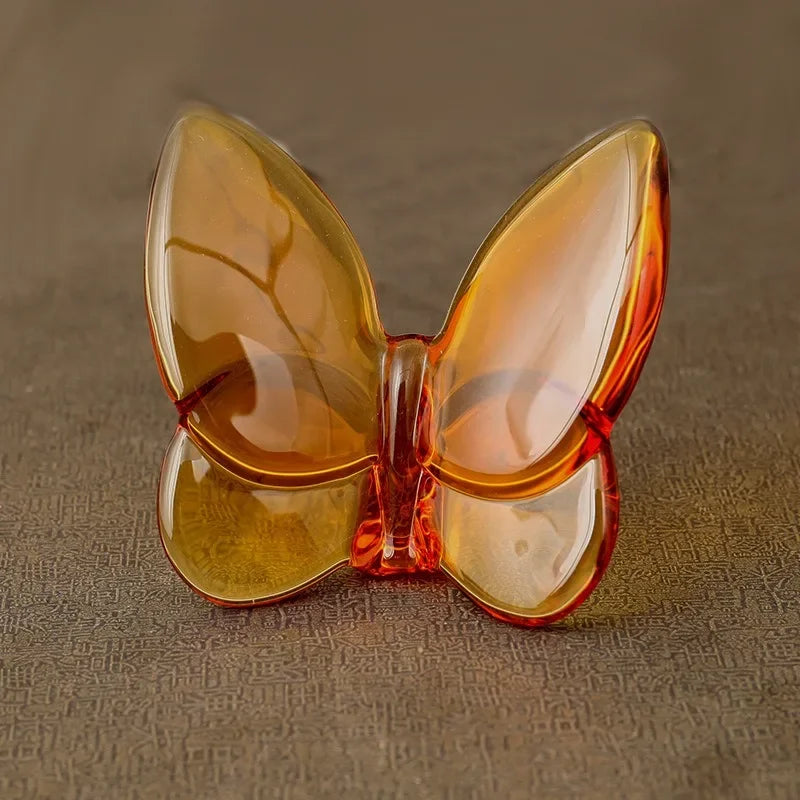 Crystal Papillon Butterfly Wings Fluttering Glass Lucky Butterfly Ornaments Home Decoration Crafts Accessories Birthday Gift