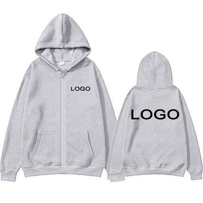 Customized Printed Zipper Hoodies Men Fashion Long Sleeve Zipper Up Sweatshirts Women Casual Personality Hoody Pullover Sudadera
