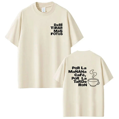 Rapper Bad Bunny T-shirt Debi Tirar Mas Fotos DTMF World Tour T Shirts Men's Women Fashion Vintage Hip Hop T-shirts Streetwear