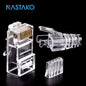 NASTAKO 20/50/100pcs Cat6 RJ45 Connector UTP Cable Ethernet Jack 8P8C Network CAT6 Cat5e Modular Plugs with 6.5mm RJ45 Caps