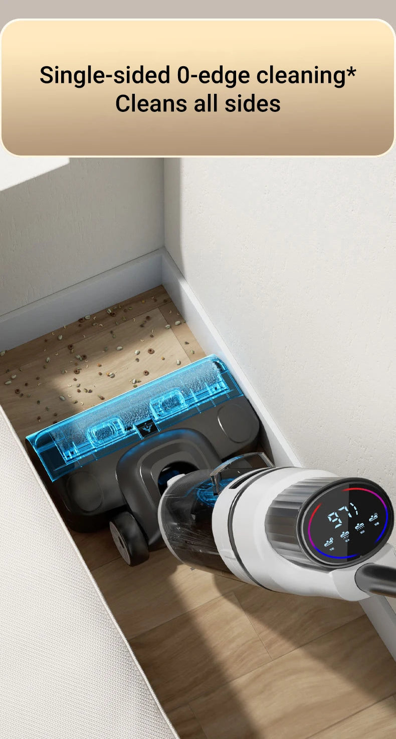 DIVEDEER 15000Pa Wireless Wet Dry Vacuum Cleaner Smart Cordless Mop Floor Cleaner Self-Cleaning Auto Suction Floor Washer