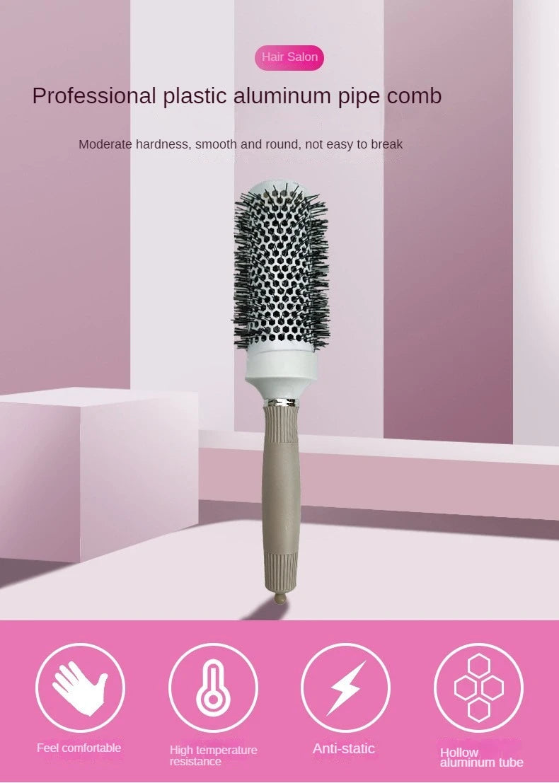 Hair Comb Professional Salon Hair Brush Hair Styling Hairbrush Hairdressing Comb Round Curly Hair Rollers Tools Blue