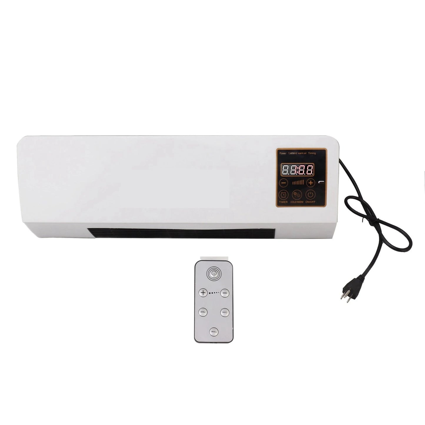 Wall Mounted Heating Machine Dual Use Highly Efficient Wide Angles Mobile Small  Heater US Plug 110V