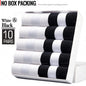 HSS 5/10 Pairs Men's Cotton Blend Socks Black Business Men Socks Soft Breathable Summer Winter for Male Socks Plus Size (6.5-14)
