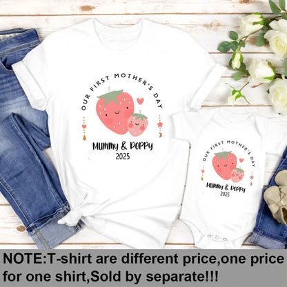 Personalised Matching Our First Mother's Day T-shirt Funny Mummy and Baby Gift Mama and Me Tee 1st Mothers Day Gifts