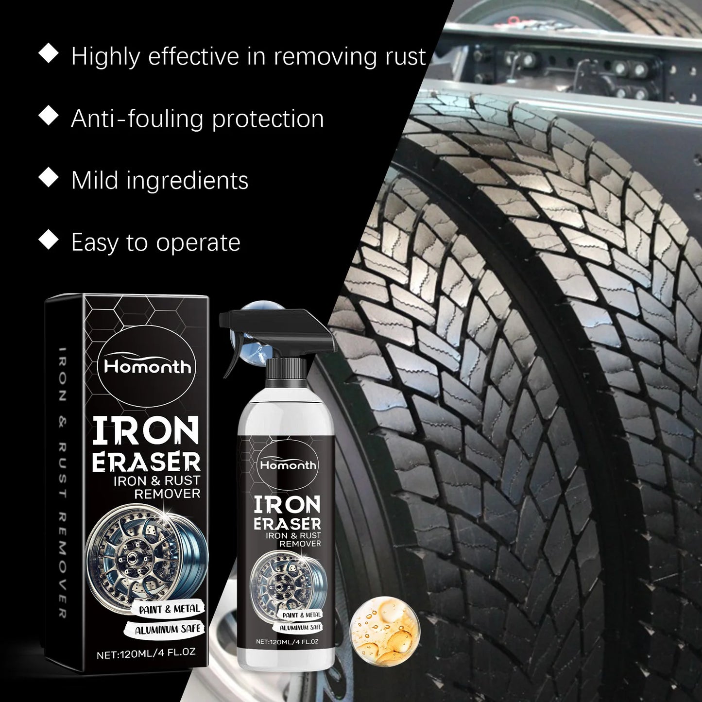 Anti Rust Spray Lubricant Rust Converter Iron Remover for Car Parts Hardware Stop Corrosion Shiny Car Stuff