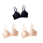 3Pcs/Set Seamless Bras For Women Non-wire Push-Up Bra Glossy Deep V Underwear Fixed 3/4 Cup Comfort Daily Wear Lingerie S-XXL