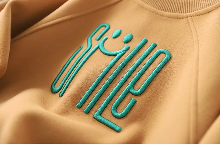New Big Size Spring Autumn Boys Shirt Fashion Letter Smile Full Sleeve Teenager Boys Sweatshirt 3-12 Years Children Top Clothes