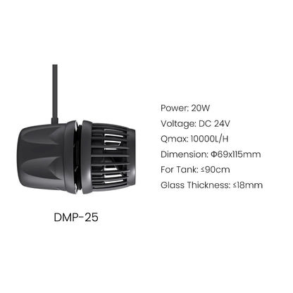 Jecod Jebao Dmp-5/15/25/35/45 New Smart Bluetooth App Control Cordless Aquarium Wavemaker Pump Freshwater Saltwater Fish Tank