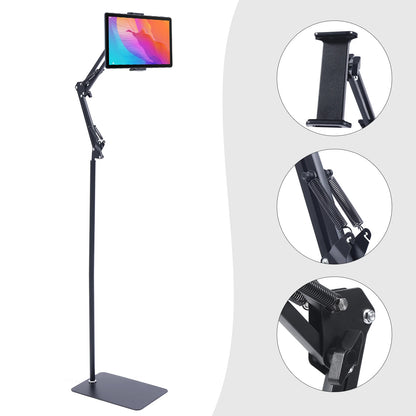 Universal Ipad Stand Floor Tablet Bracket Adjustable Flexible Rotation Phone Holder 360° Rotating Stand Support 4.72-7.09in