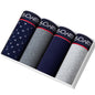 4pcs Cotton Boxer Shorts Soft Men's Panties BONITOS Letter Waistband Men Underpants Boxer Briefs Sexy Underwear for Man Boxers