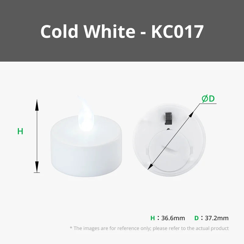 LED Flame Tea Light Candle Set Warm White for Bambu Lab Creator Program 3D Printer Accessories