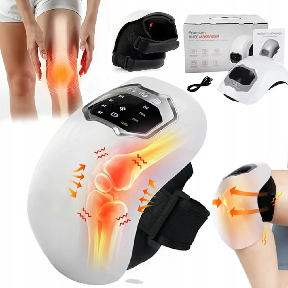 Wireless Smart Knee Massager 3-in-1 Hot Compress Knee Massager Infrared Heat and Knee Pain Relief Elbow Shoulder Massagers