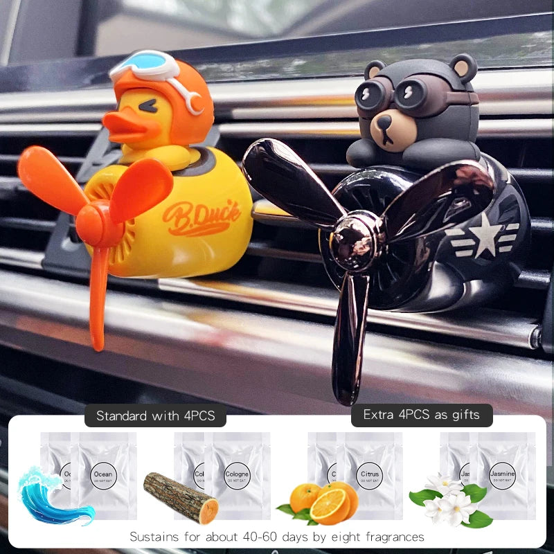 Duck pilot car air freshener scent airplane vent clip perfume diffuser fragrance dispenser accsesories interior decoration aroma