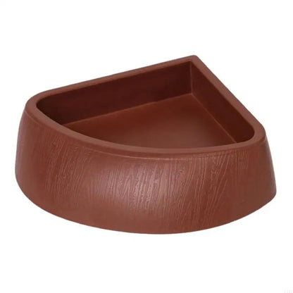 L9BE Reptiles Water Bowl Shallow Triangular Water Dish Terrarium Aquariums Decoratio