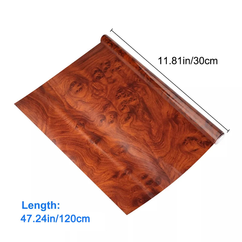 New·High Glossy Car Sticker Waterproof Car Internal Adhesive DIY Film Wood Grain Vinyl Decal Universal Auto Interior Accessories