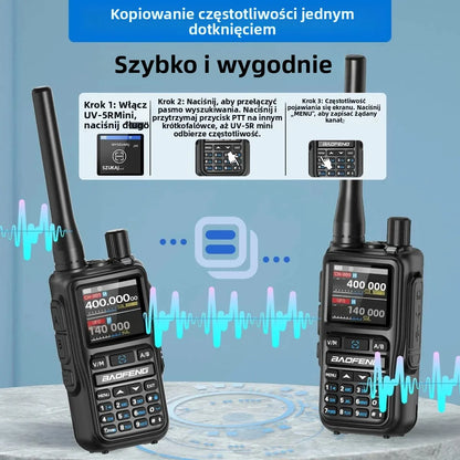 2PCS BAOFENG UV-5RMini Talkie-Walkie Multi-Band Programming Wireless Copy Frequency 5W 999CH AM FM Long Range Bidirectional Radio