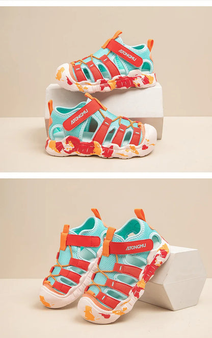 Boys Girls Unisex Sandals 2026 New Summer Toddler Barefoot Beach Sandals Non-slip Comfort Versatile School Outdoor Water Shoes