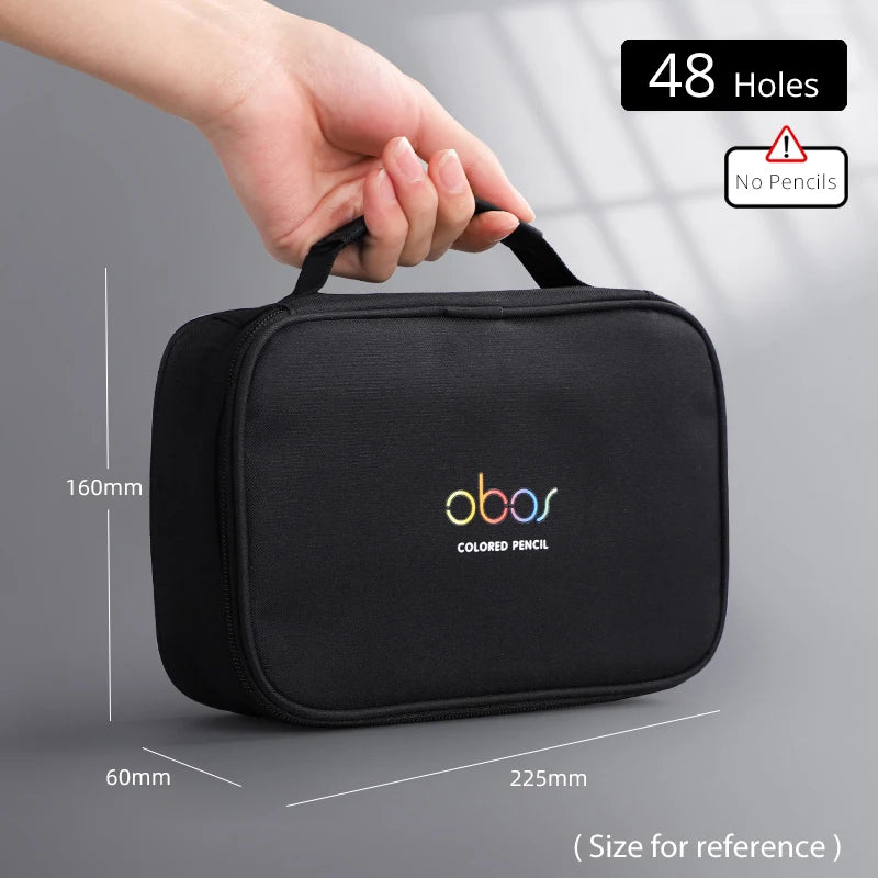 48/72/120/150/200 Holes Colored Lead Pencils Storage Bag Large Capacity Case Box Holder School Supplies Stationery Student