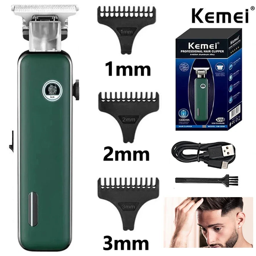Kemei Electric Hair Cutting Machine Luminous High-power Silent Hair Clipper Man Shaver Trimmer For Men  KM-5098