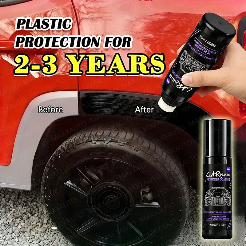 Car Interior & Exterior Scratch Remover Wax - Plastic & Leather Restorer , Tire Protectant & Yellowing Repair - Scratch Remover