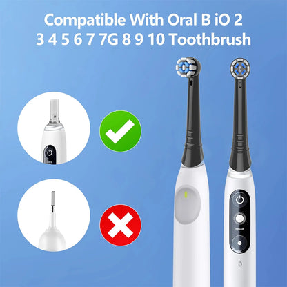 Replacement Heads Compatible with Oral B IO Electric Toothbrush, Soft Toothbrush Heads for Oral-B IO 2/3/4/5/6/7/8/9/10 Series