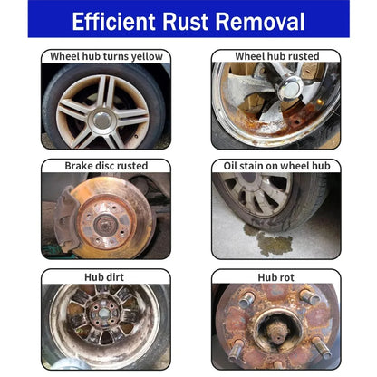 Quick-Acting Car Rust Remover Spray - Care for Auto Exhaust Pipes & Wheel Hubs, Metal Iron Powder Cleaner