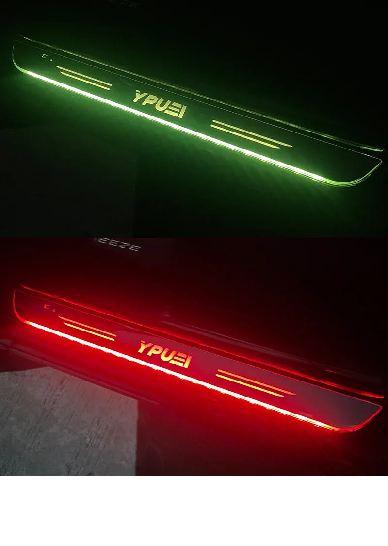 Customized For Renault RS Clio Scenic Logan Megane Car Welcome Door illuminated Sill Light Logo Lamp LED Car Pedal Decoration