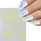 1Pc 3D Roman Letter Nail Stickers Gold/Silver/Black/Laser Alphabet Self Adhesive Decal Y2K English Words/Number Manicure Sliders