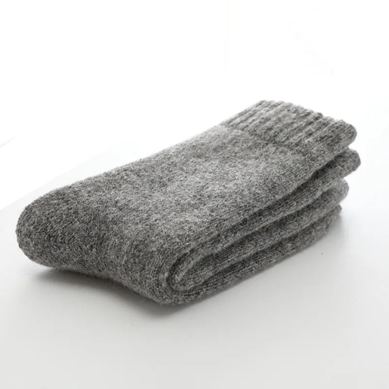 Socks Men Super Thicker Solid Sock Merino Wool Rabbit Socks Against Cold Snow Russia Winter Warm Funny Happy Male Socks