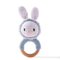 1Pc Baby Teether Wooden Crochet Rattle Toy BPA Free Baby Mobile Play Gym Wood Rodent Rabbit Rattle Newborn Educational Toy Gifts