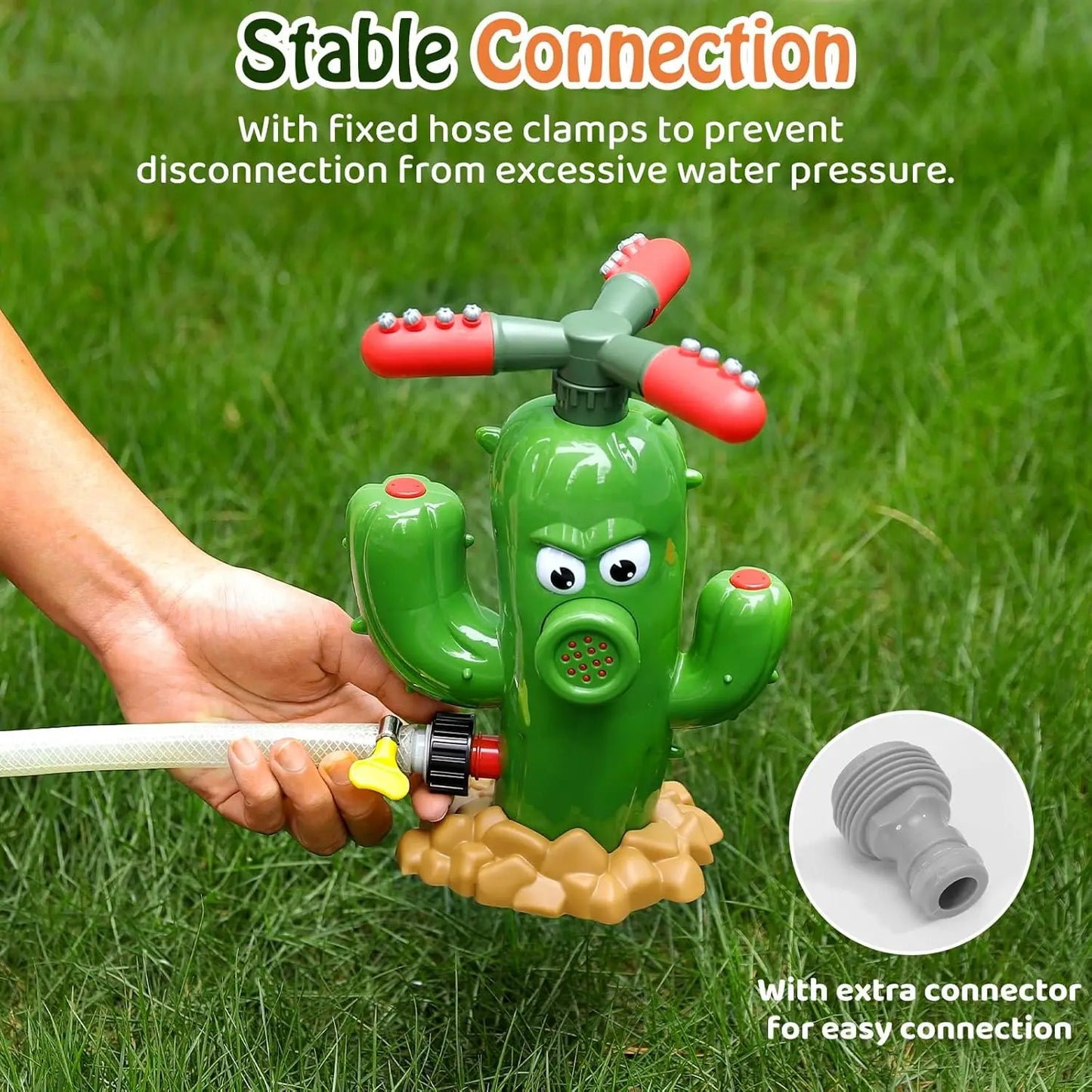 Cactus Sprinkler Water Spray Toy Garden Water Toys Outdoor Backyard Summer Yard Cartoon Splash Sprinkler Baby Bath Toy for Kids