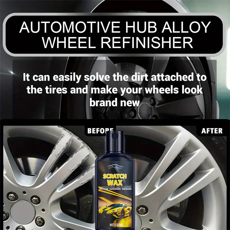 Car Wheel Repair Agent, Alloy Wheel Scratch Repair Paste, Car Maintenance Polishing Paste for Rust and Scale Removal