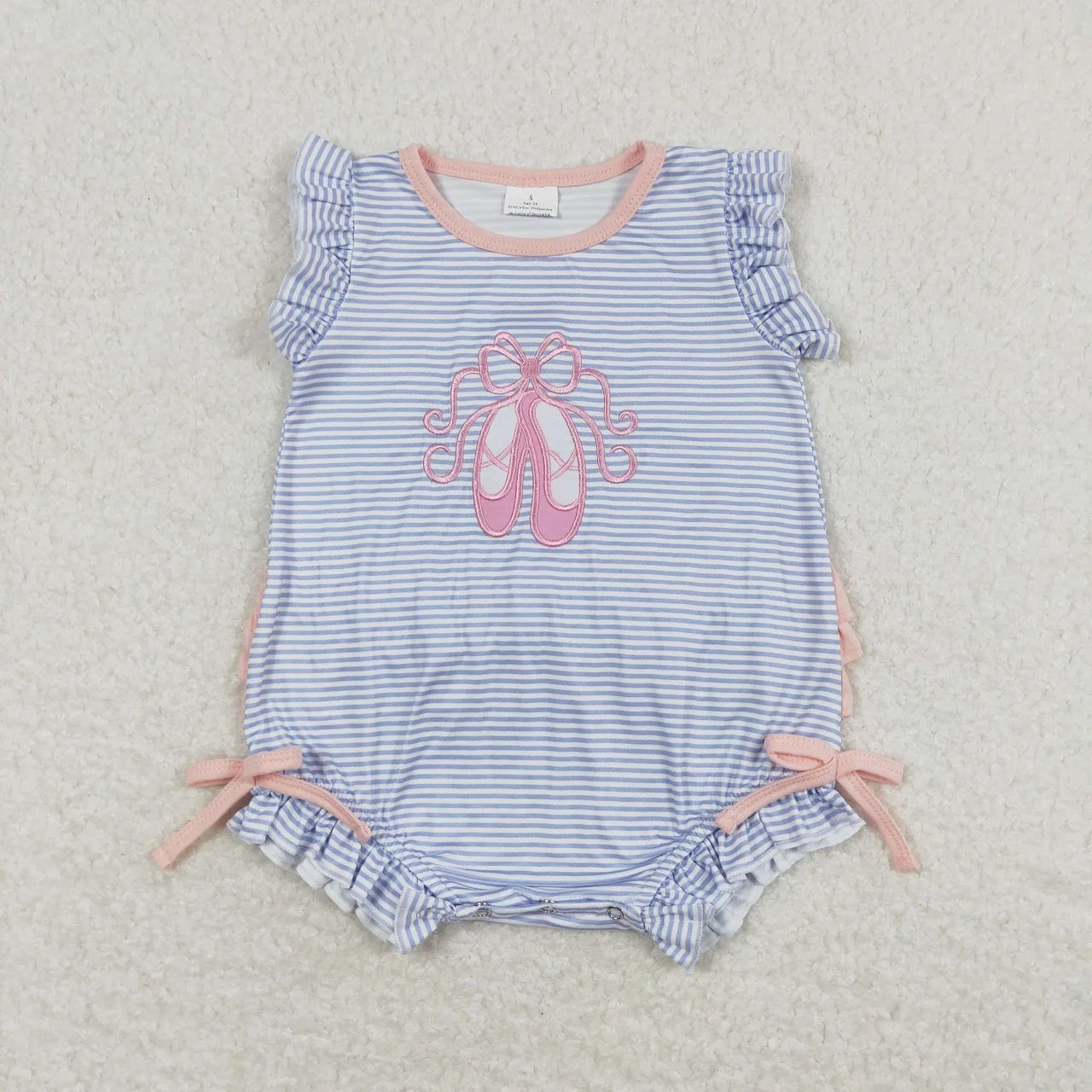 Wholesale Baby Girl Newborn Birthday Balloons Romper Bubble Embroidery Pink Plaid Bows Jumpsuit Kids Toddler Summer Clothes