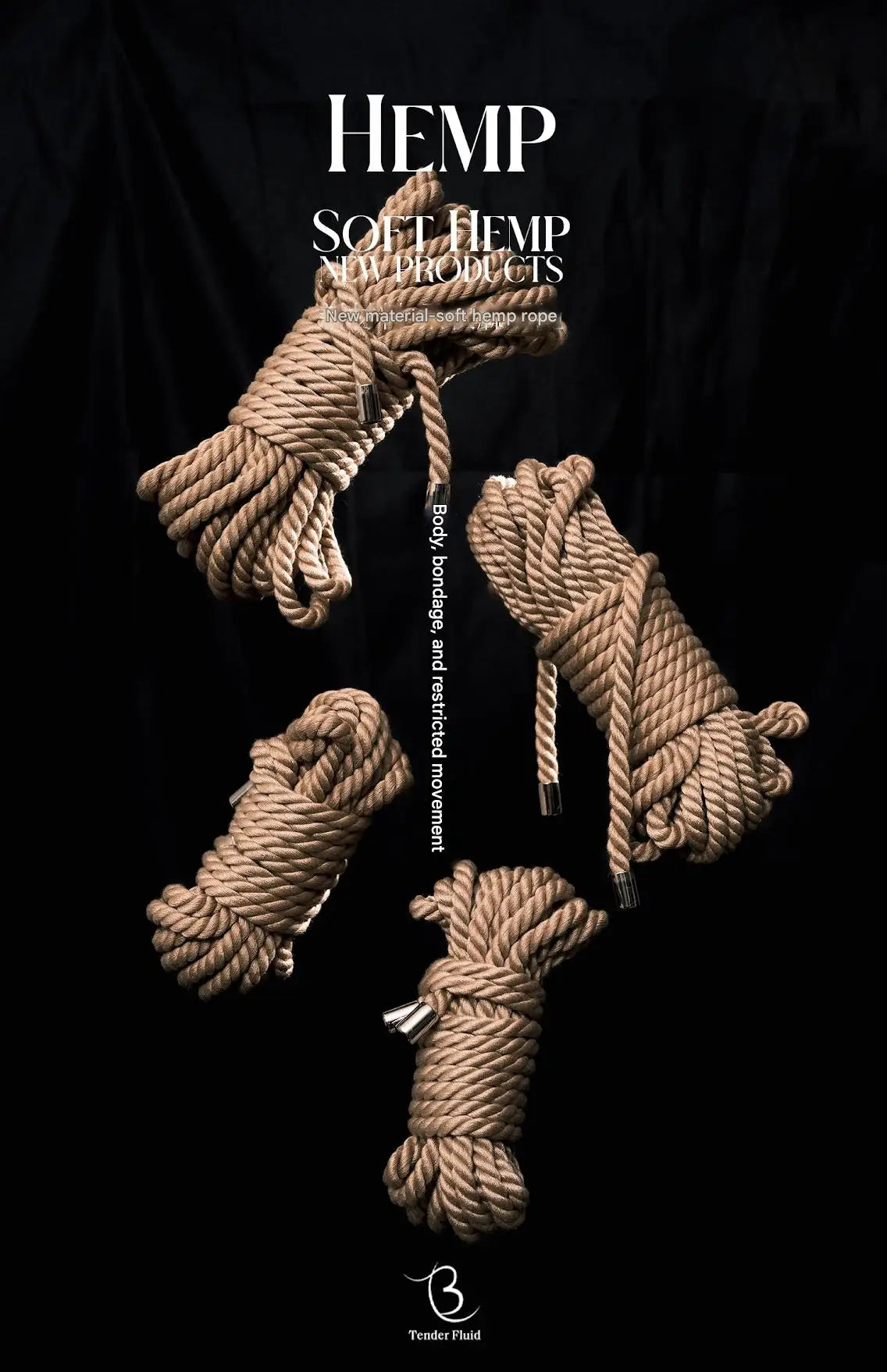 10m Shibari Bondage Rope,Soft Jute for Japanese Rope Art,Skin-Friendly for Beginners,Natural Color Skin-Safe Jute Couples Play