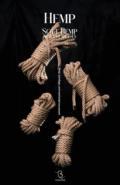 10m Shibari Bondage Rope,Soft Jute for Japanese Rope Art,Skin-Friendly for Beginners,Natural Color Skin-Safe Jute Couples Play