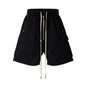2025 Dark RO Style Drawstring Multi-pocket Tooling Shorts Men's Niche Casual Loose Straight Five-point Pants