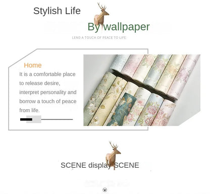 Floral Wallpaper Self-adhesive Warm Girl Bedroom 3d Thickening Wall Decoration Stickers Living Room Restaurant Sofa Background