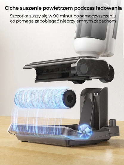 【M3 Upgraded】Laresar M5 Cordless Wet Dry Vacuum Cleaner, Air Dry Edge Brush 48min Self-Cleaning Upright Stick Vacuum Mop Floor Home Appliance
