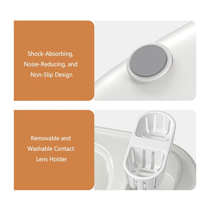 Lenovo Ultrasonic Cleaner Portable Household Dual-Tank Mini Sonic Cleaning Machine for Eyeglasses Dentures, Retainer, Jewelry