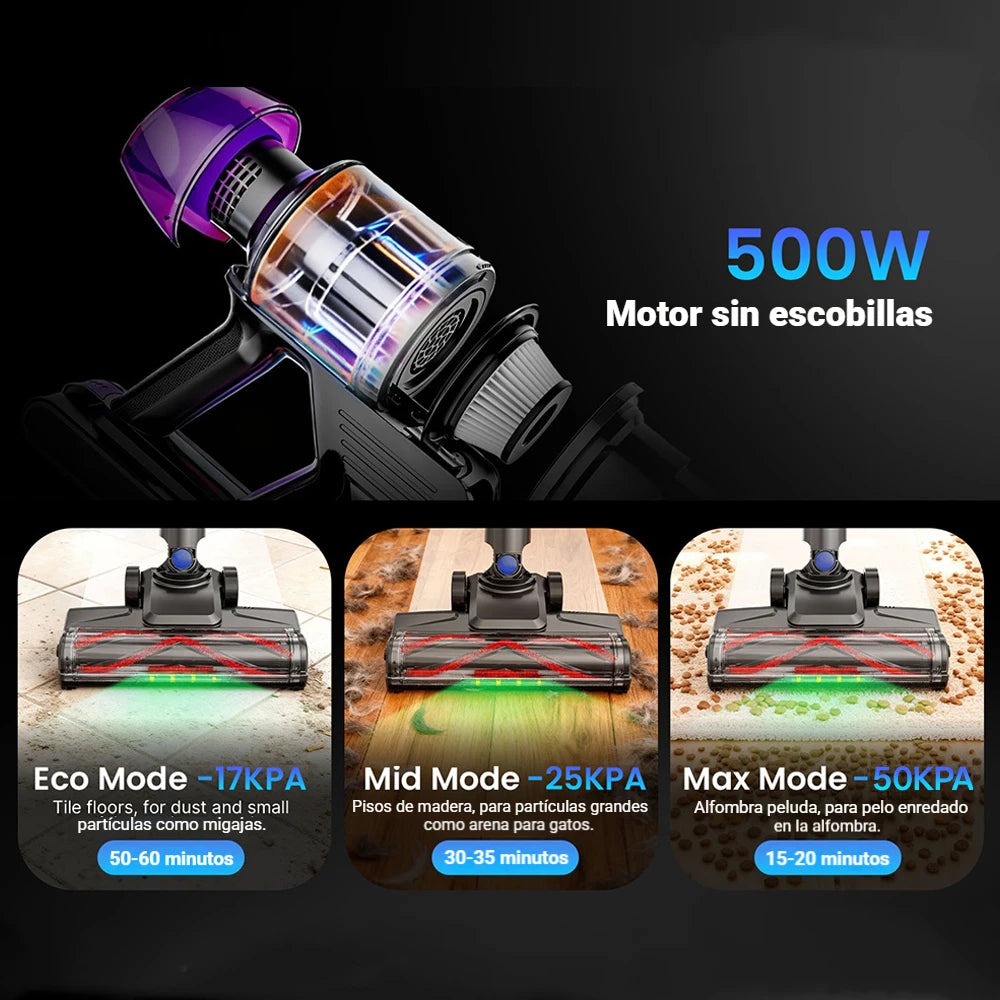 COTIAR R11 500W 50000PA Power Handheld Cordless Wireless Vacuum Cleaner for Home Appliance 1.2L Dust Cup Removable Battery